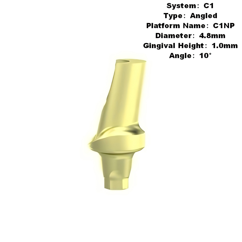Angled Abutment Compatible with MIS C1 Implants