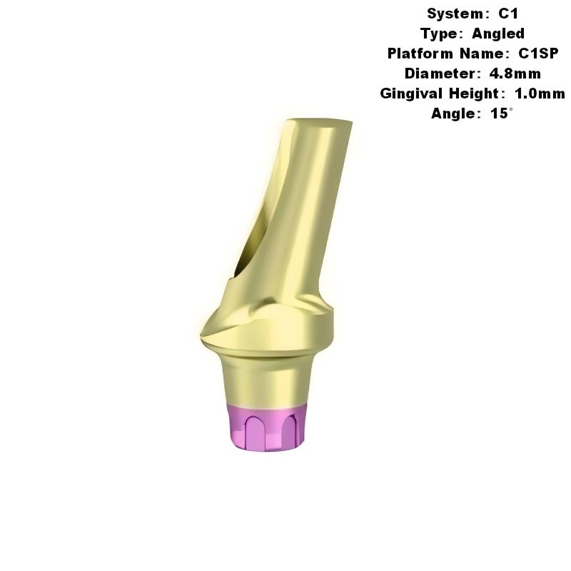 Angled Abutment Compatible with MIS C1 Implants