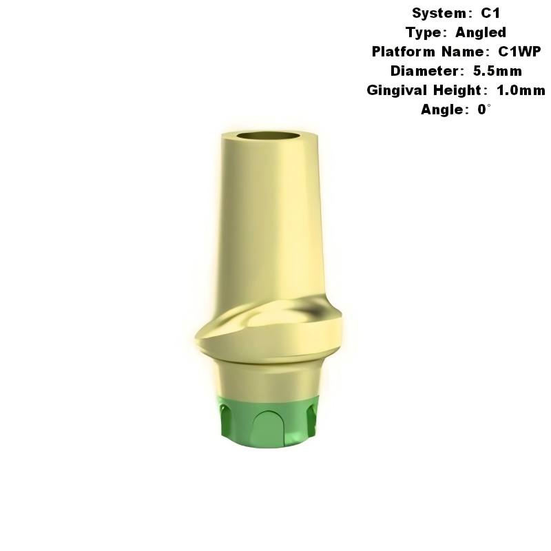 Angled Abutment Compatible with MIS C1 Implants