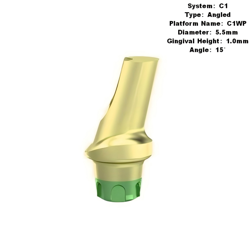 Angled Abutment Compatible with MIS C1 Implants