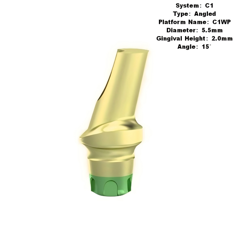 Angled Abutment Compatible with MIS C1 Implants