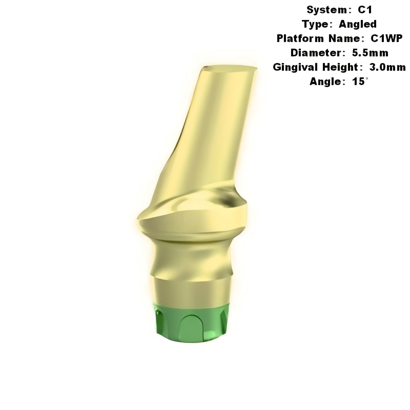 Angled Abutment Compatible with MIS C1 Implants