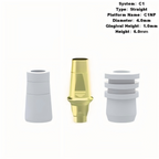 Straight Abutment with Transfer Plastic Cap Compatible with MIS C1 Implants