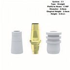 Straight Abutment with Transfer Plastic Cap Compatible with MIS C1 Implants