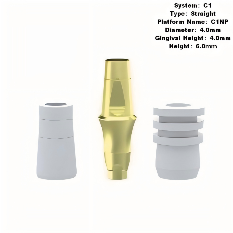 Straight Abutment with Transfer Plastic Cap Compatible with MIS C1 Implants