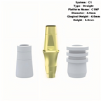 Straight Abutment with Transfer Plastic Cap Compatible with MIS C1 Implants