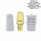 Straight Abutment with Transfer Plastic Cap Compatible with MIS C1 Implants