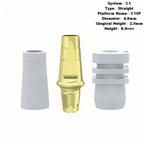 Straight Abutment with Transfer Plastic Cap Compatible with MIS C1 Implants