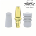 Straight Abutment with Transfer Plastic Cap Compatible with MIS C1 Implants