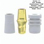 Straight Abutment with Transfer Plastic Cap Compatible with MIS C1 Implants