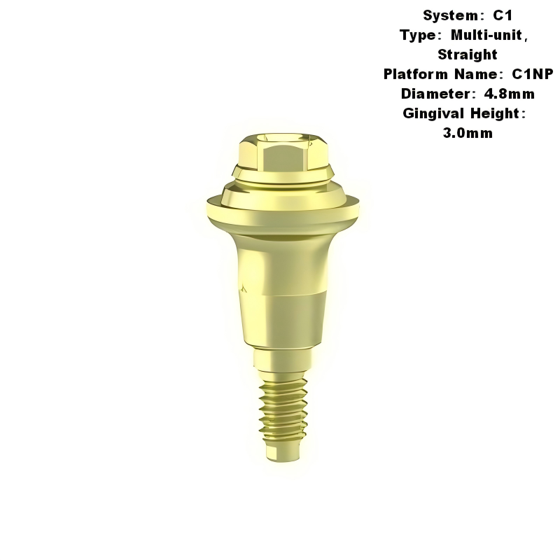 Multi Straight Abutment Compatible with MIS C1 Implants