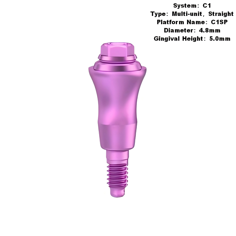 Multi Straight Abutment Compatible with MIS C1 Implants