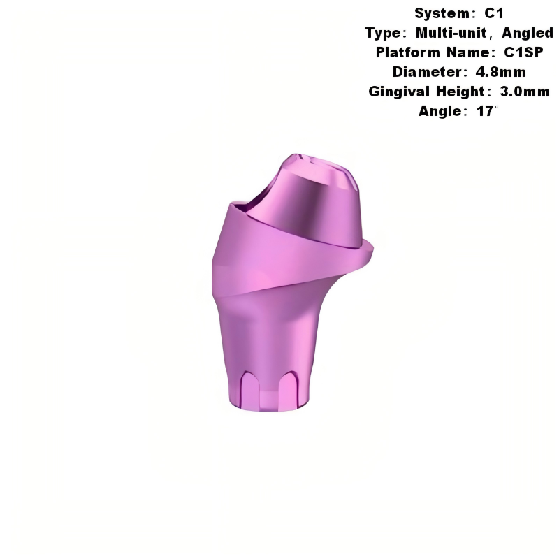 Multi Angled Abutment Compatible with MIS C1 Implants