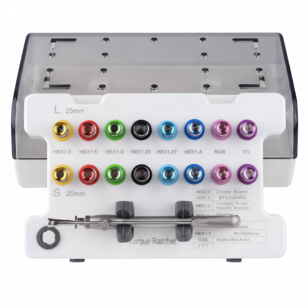 Universal 16-piece dental implant screwdriver kit Main image