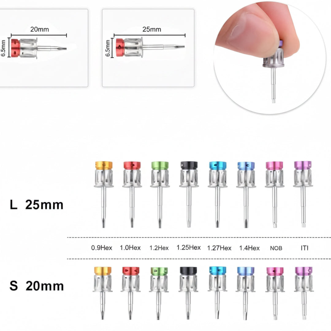 16-piece dental implant prosthetic screwdriver set