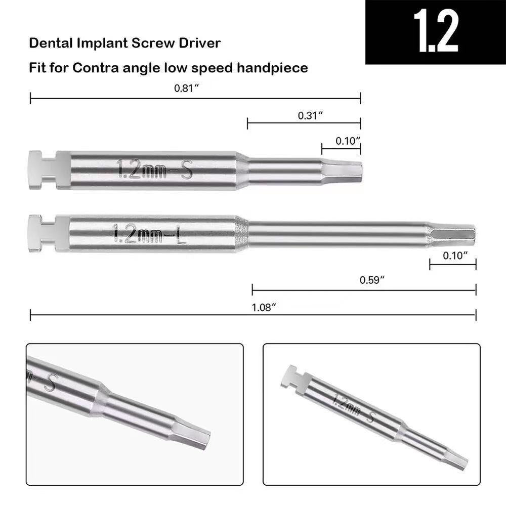 Machine screwdriver set for implant prosthetic screws