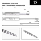 Machine screwdriver set for implant prosthetic screws