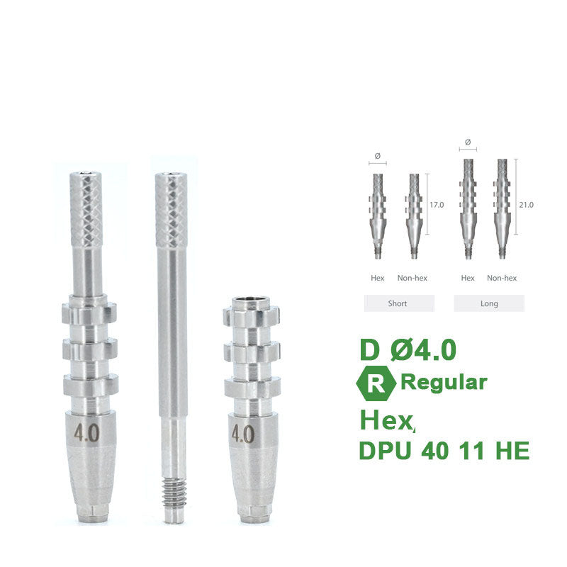 Open Transfer Coping Compatible with Dentium Implants