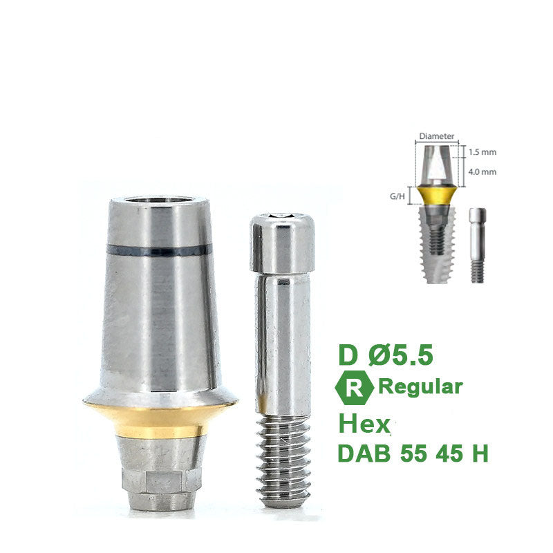 Straight Abutment Compatible with Dentium Implants