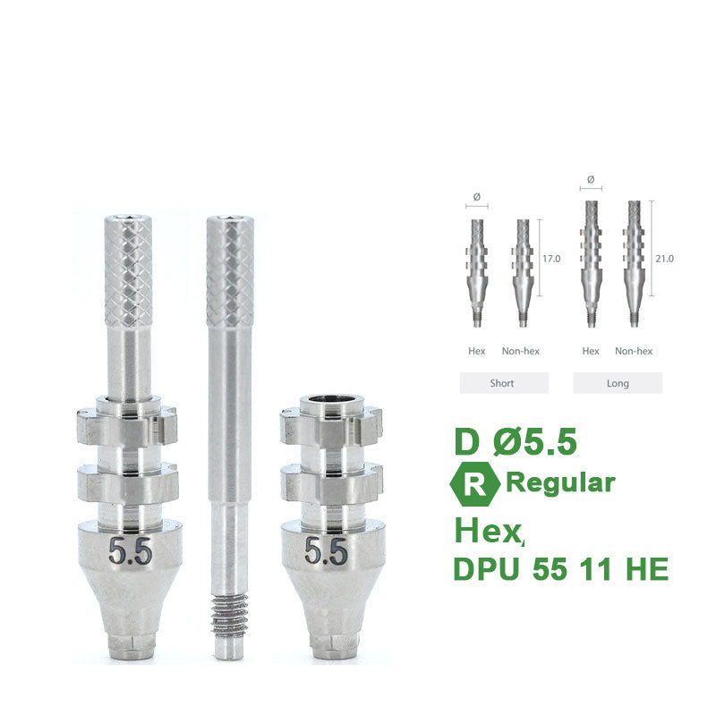 Open Transfer Coping Compatible with Dentium Implants