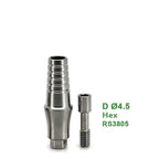 Straight Abutment Compatible with ADIN OS System for Single Implant