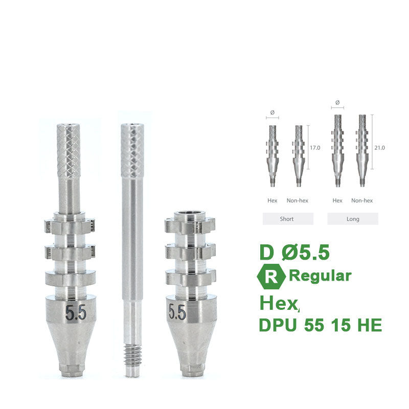 Open Transfer Coping Compatible with Dentium Implants