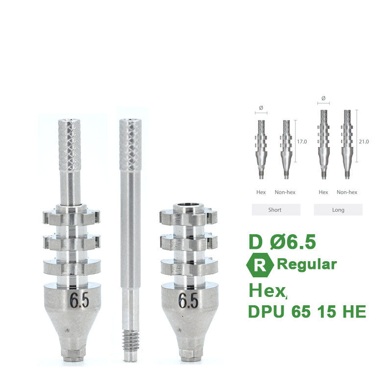 Open Transfer Coping Compatible with Dentium Implants